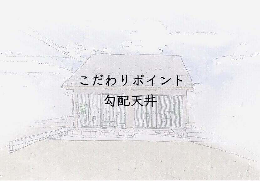 こだわりポイント　勾配天井