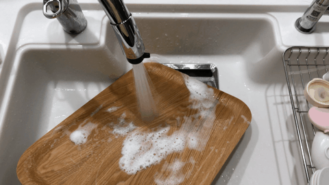 無印良品のトレーは汚れても洗うことができる