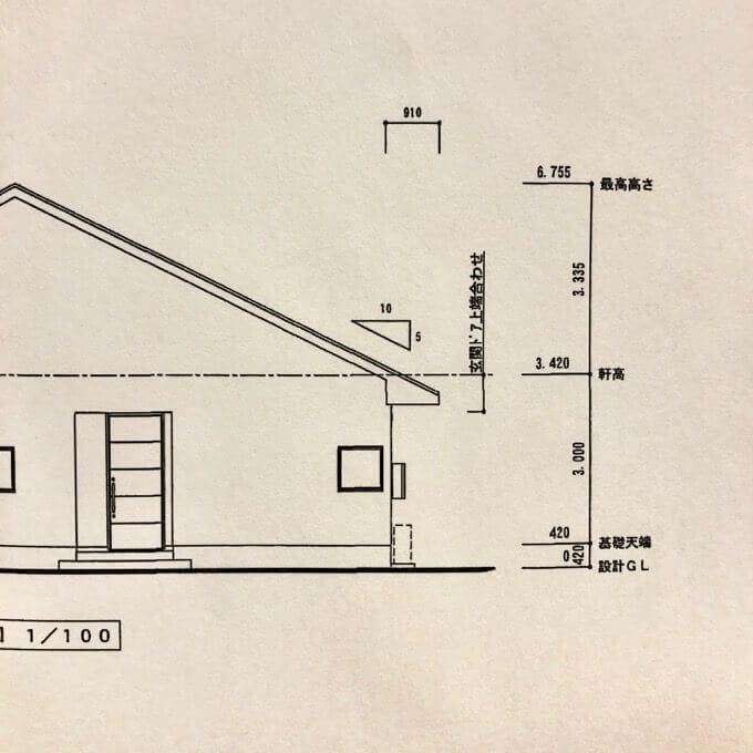 5寸勾配の平面図