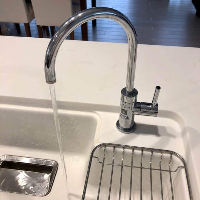 カートリッジ交換後は放水して水漏れの確認