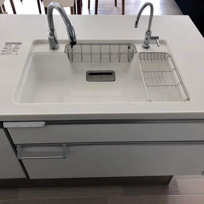 シンクのつなぎ目はないのでお掃除らくらく