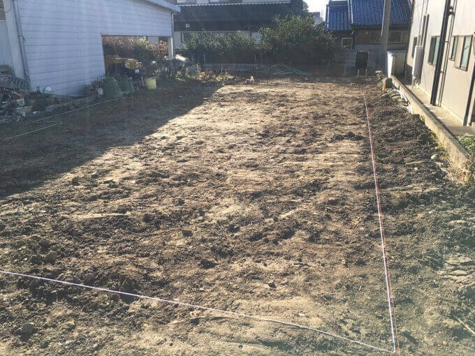 解体工事後は更地に