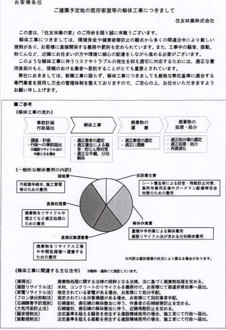 住友林業の解体業者基準