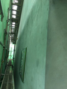 シーサンドコート前のモルタル施工